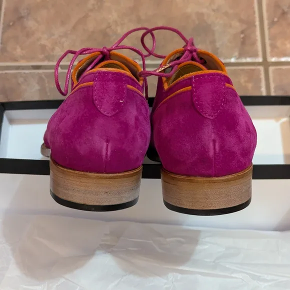 The Office Of Angela Scott Mr. Evans Suede Derby Loafers Size 36.5