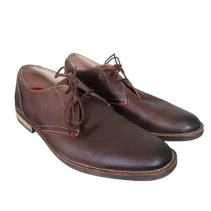 The Original Penguin Mens Wade Oxford Lace Up Shoes Size 12 Brown Leather Derby