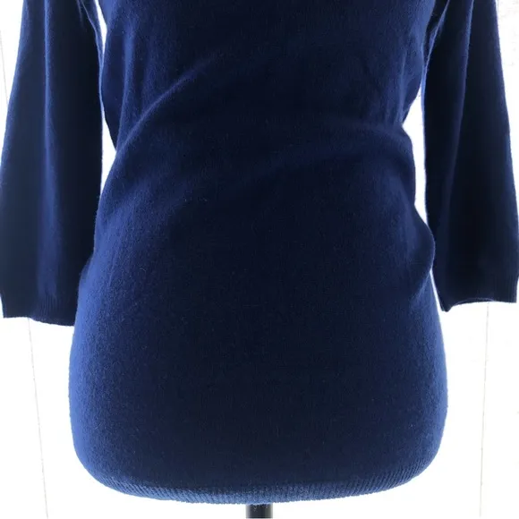 Theory Cashmere Light Blue Pullover Sweater Boat Neck Small
