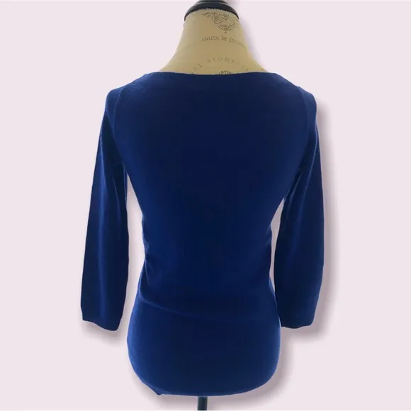 Theory Cashmere Light Blue Pullover Sweater Boat Neck Small