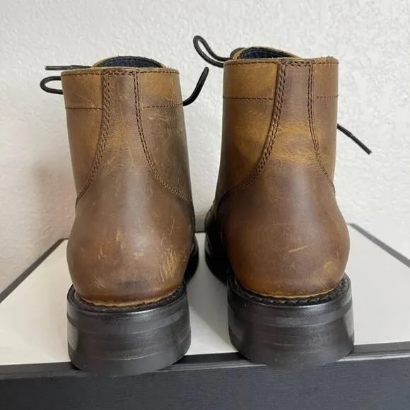 Thursday Boot Co. Captain Ankle Boots Cap Toe Brown Nubuck Lace up Men's 8.5 US