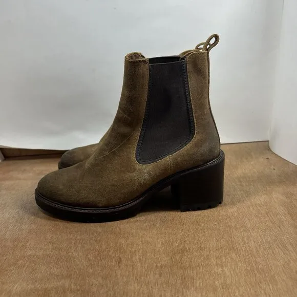 Thursday Boot Company Chelsea Boots Womens Size 6.5 Brown Nubuck Leather