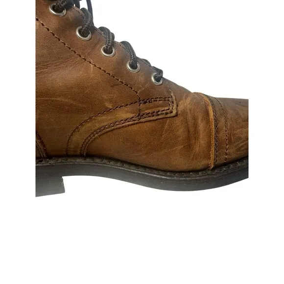 Thursday Everyday Women’s Boots - Brown - Leather Lace Up Size 8 Fast Shipping