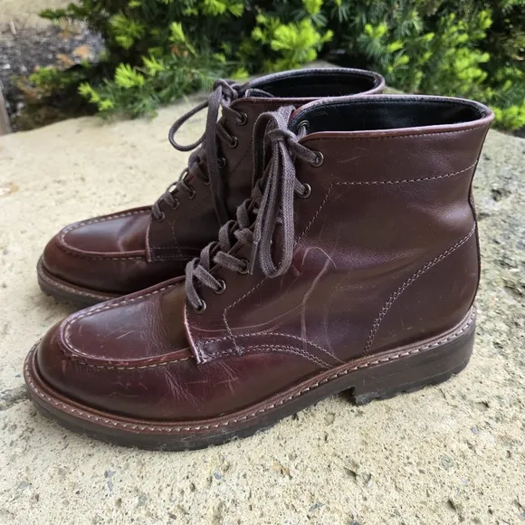 Thursday Mens Everyday Captain Lace Up Leather Boots Size 10.5
