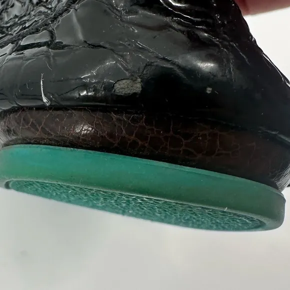 Tieks Black Patent Leather Obsidian Ballet Flats Size 10