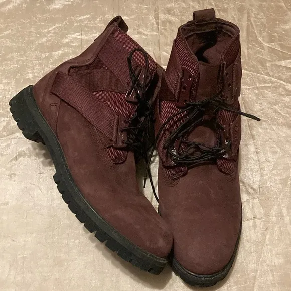 Timberland 6” Burgundy Belt Boots