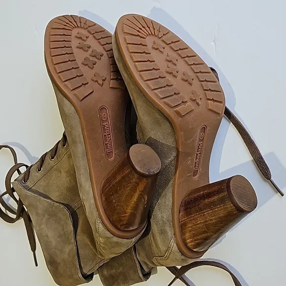 Timberland Ankle Heel Boots Size 7.5