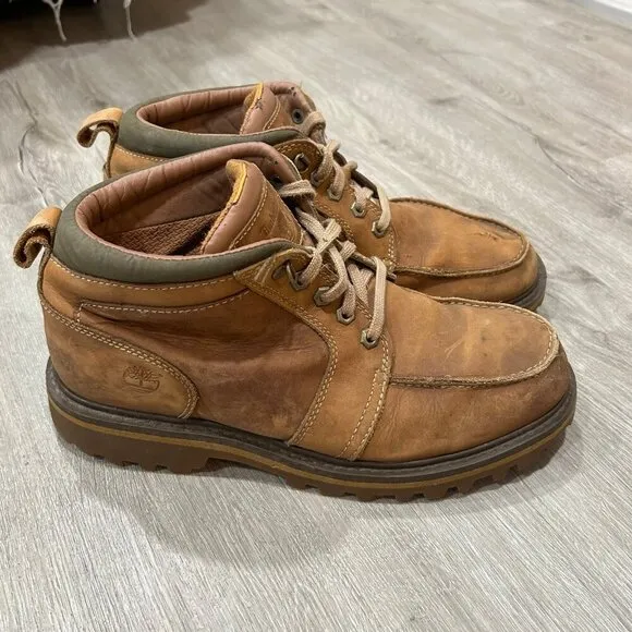 Timberland Arida Brown Tan Leather Lace Up Chukka Boots Men's Size 10