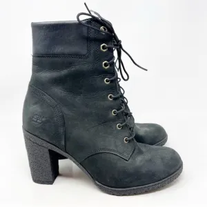 TIMBERLAND BLACK ALLINGTON LACE UP 6&quot;LEATHER BOOTS