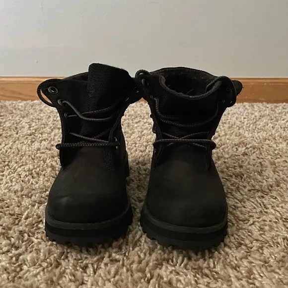 Timberland Black High Top Lace Up Boots Size 7