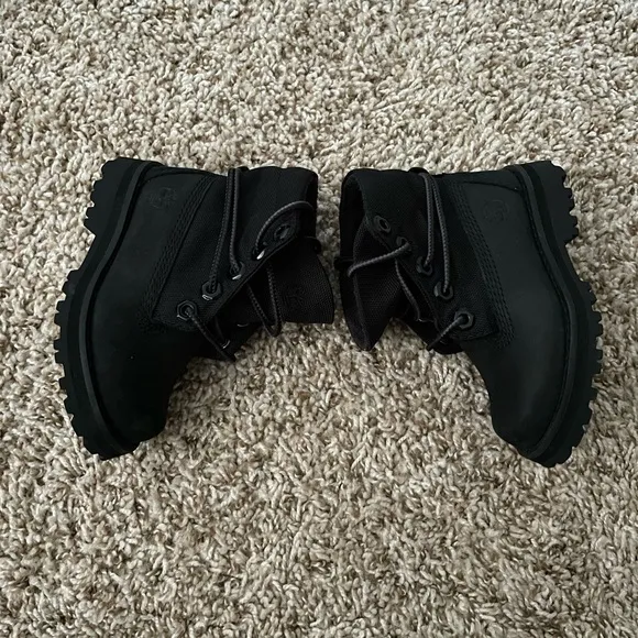 Timberland Black High Top Lace Up Boots Size 7
