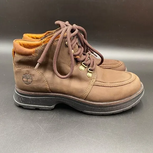 Timberland Brown Leather Lace-Up Boots Women's Size 7.5