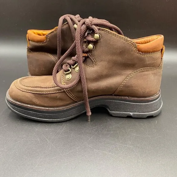 Timberland Brown Leather Lace-Up Boots Women's Size 7.5