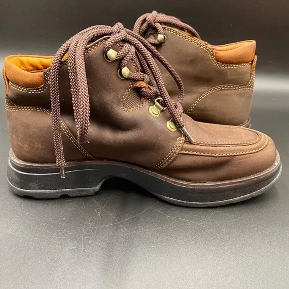 Timberland Brown Leather Lace-Up Boots Women's Size 7.5