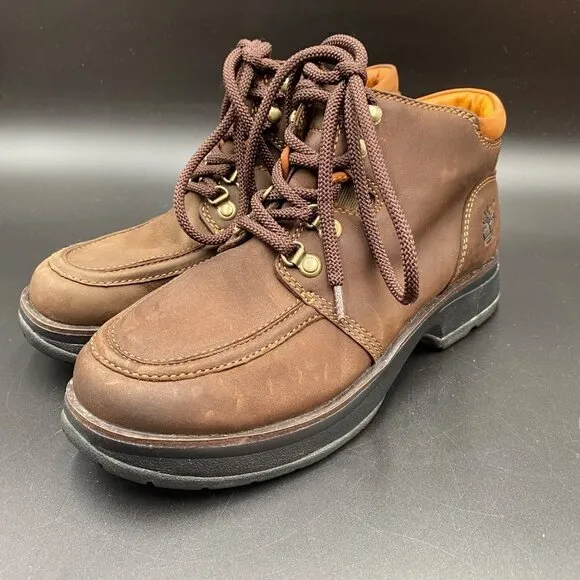 Timberland Brown Leather Lace-Up Boots Women's Size 7.5