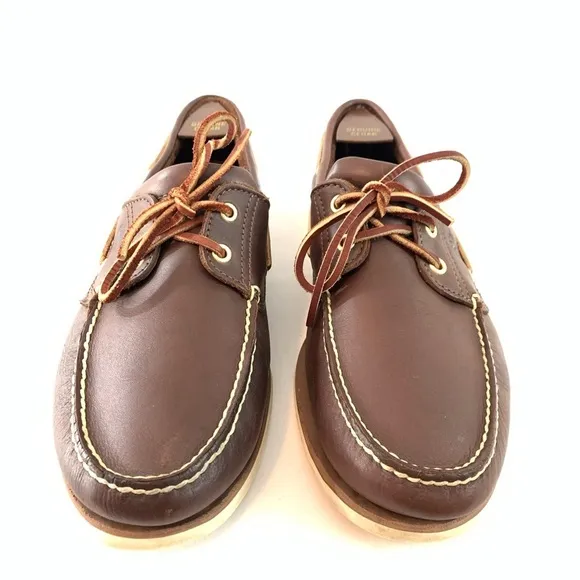Timberland Classic Boat dark brown leather shoes 2-Eye laces size 13