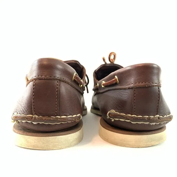 Timberland Classic Boat dark brown leather shoes 2-Eye laces size 13