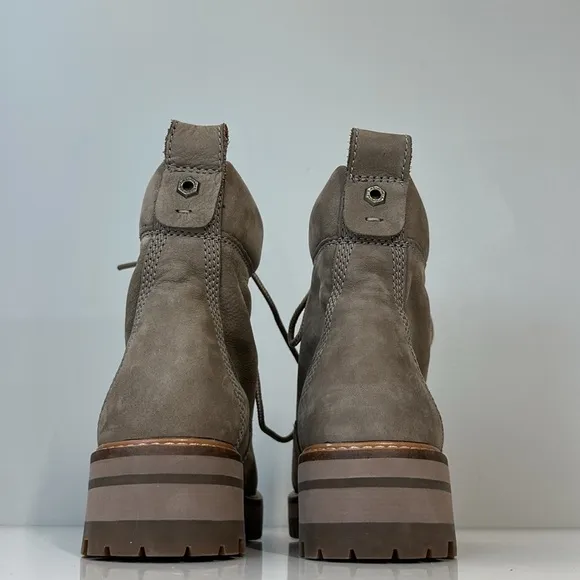 Timberland Courmayeur Valley Leather Lace Up Boots Taupe Nubuck Size 7