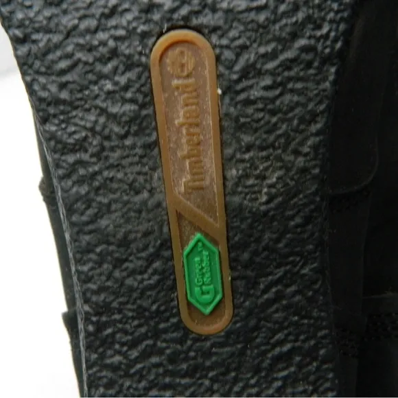 Timberland Earthkeepers Leather Black 3.5in heel bootie boots size 7W