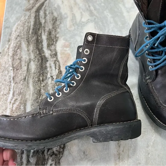 Timberland Leather Combat Boots Size 8