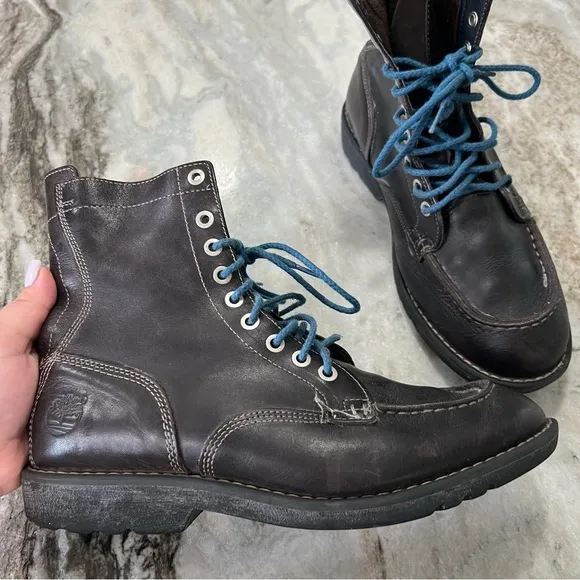 Timberland Leather Combat Boots Size 8