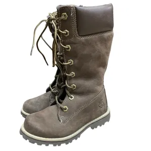 Timberland Leather Long Knee High Combat Moto Winter Boots Size 9.5 Toddler