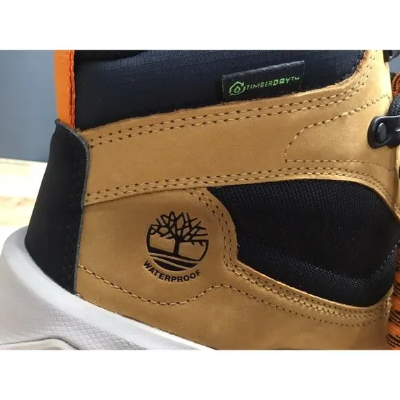 TIMBERLAND MEN MOTION SCRAMBLE MID LACE WATERPROOF WHEAT NUBUCK A68Q8 Size 10