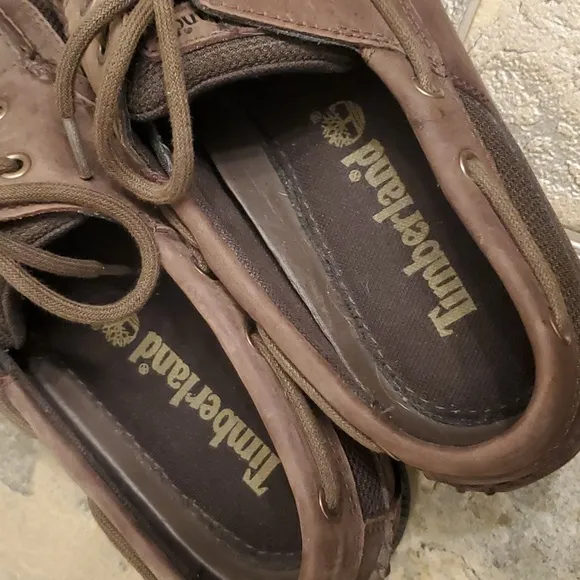 Timberland Men's Classic 2-Eye Boat Shoes 9.5 brown genuine leather