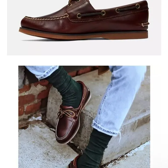 Timberland Men's Classic 2-Eye Boat Shoes size 15 new leather $200 value