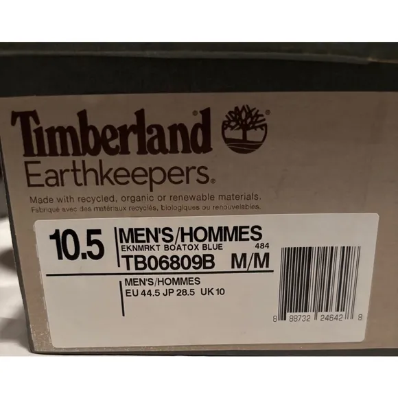 Timberland men’s New Market Boat Oxford Shoes, Size 10.5, Blue
