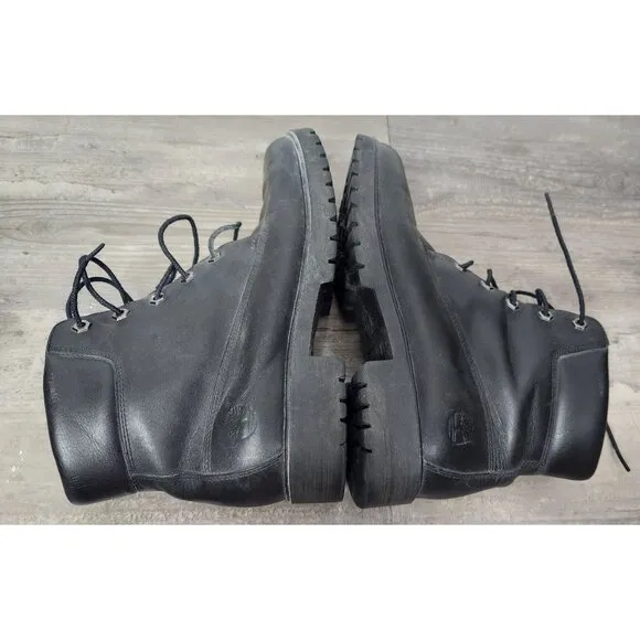 Timberland Men's Sz. 10 Black Waterproof Leather Lace Up Boots