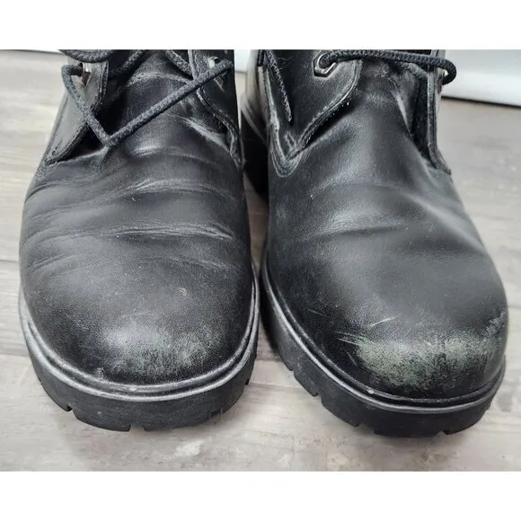 Timberland Men's Sz. 10 Black Waterproof Leather Lace Up Boots