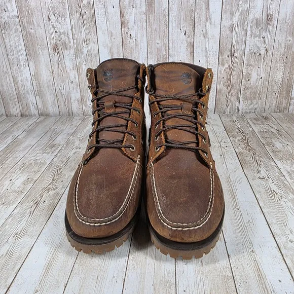 Timberland oakwell Boots Ankle Leather Brown Lace Up Casual A2PGY Mens 11