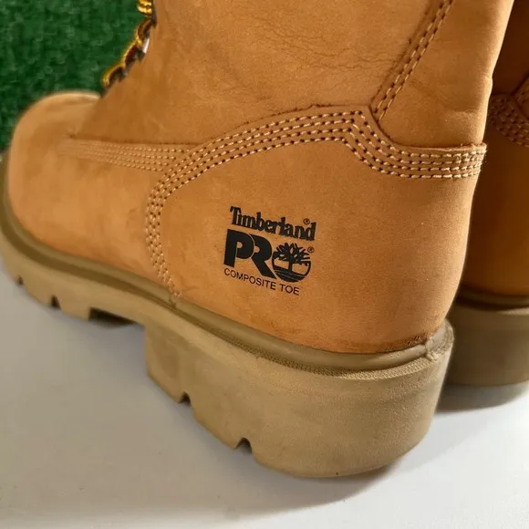 Timberland PRO Sawhorse Work Boot Composite Safety Toe Wheat Leather Kids Size 6