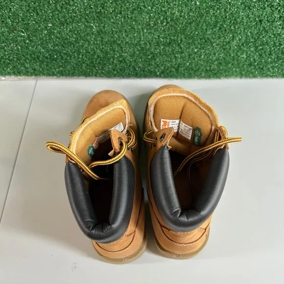 Timberland PRO Sawhorse Work Boot Composite Safety Toe Wheat Leather Kids Size 6