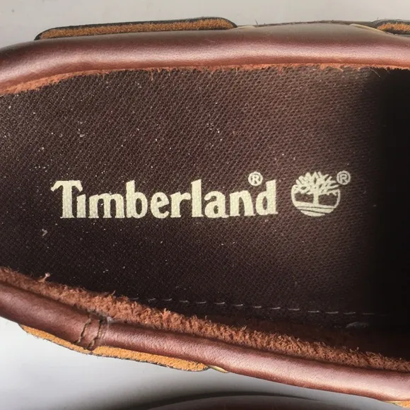 Timberland Sz 11.5M Mens Boat Shoes Brown Classic 2 Eye Laces Genuine Leather