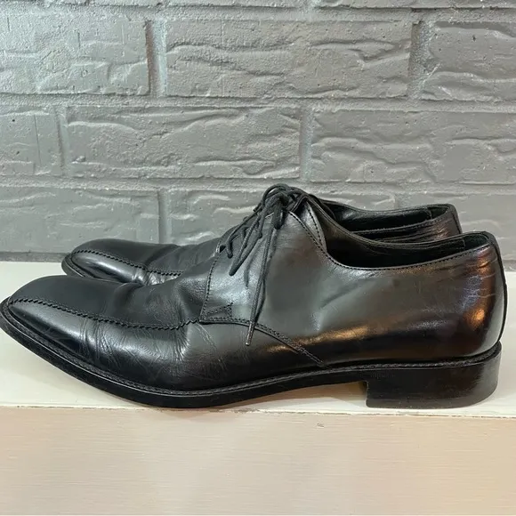 TO BOOT NEW YORK ADAM DERRICK ALDO BLACK OXFORD ITALIAN CALFSKIN DRESS SHOES