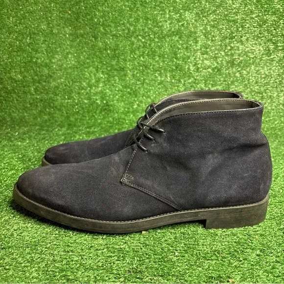 To Boot New York - Adam Derrick Navy Blue Suede Lace Up Boots Size 11
