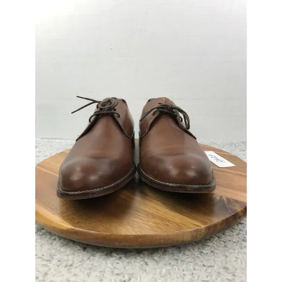 To Boot New York Brown Leather Plain Toe Oxford Derby Dress Shoe Mens 9.5 1898