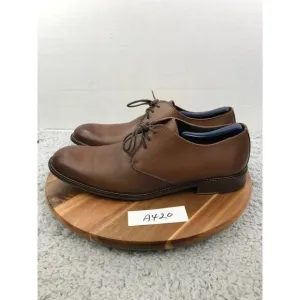 To Boot New York Brown Leather Plain Toe Oxford Derby Dress Shoe Mens 9.5 1898