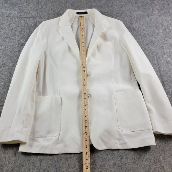 Todd Snyder Peak Lapel Italian Knit Sportcoat Blazer White size 42R Cotton *Flaw