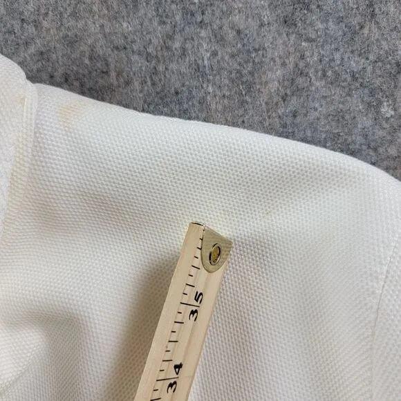 Todd Snyder Peak Lapel Italian Knit Sportcoat Blazer White size 42R Cotton *Flaw