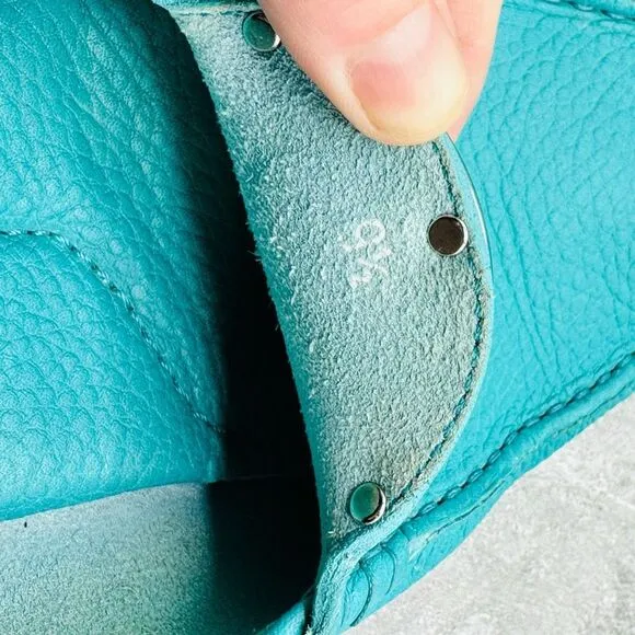 Tod's Limited Edition Teal Ferrari Leather Gommino Slip On Driving Flats Sz 9.5