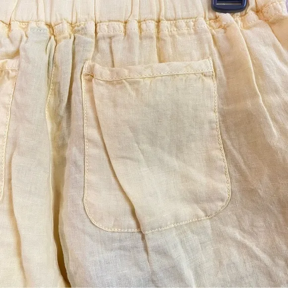 Tommy Bahama New Size 0 Two Palms 5 inch Drawstring Linen Shorts in Soft Yellow