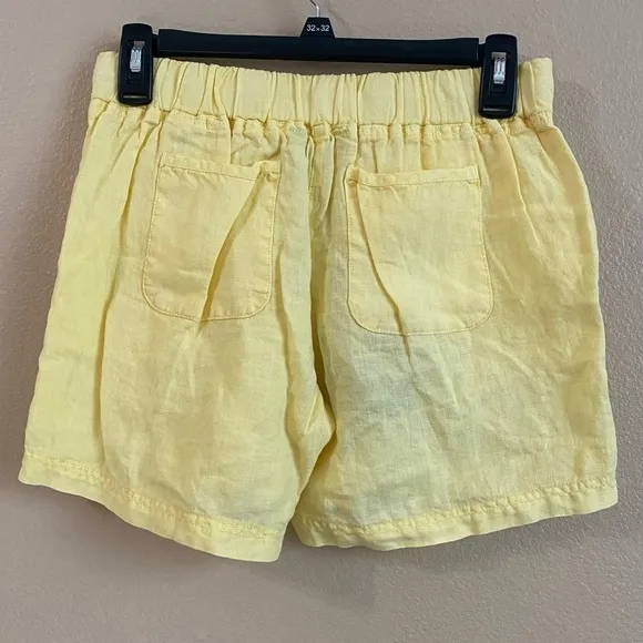 Tommy Bahama New Size 0 Two Palms 5 inch Drawstring Linen Shorts in Soft Yellow