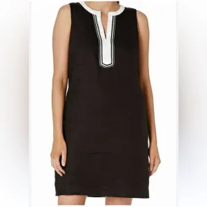Tommy Bahama NWT Size M Two Palms black Linen Shift Dress