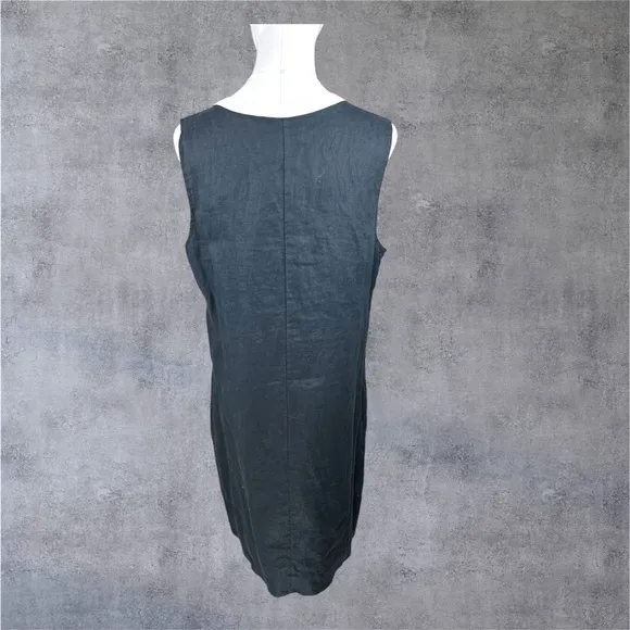 Tommy Bahama NWT Size M Two Palms black Linen Shift Dress