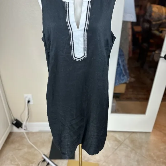 Tommy Bahama NWT Size M Two Palms black Linen Shift Dress