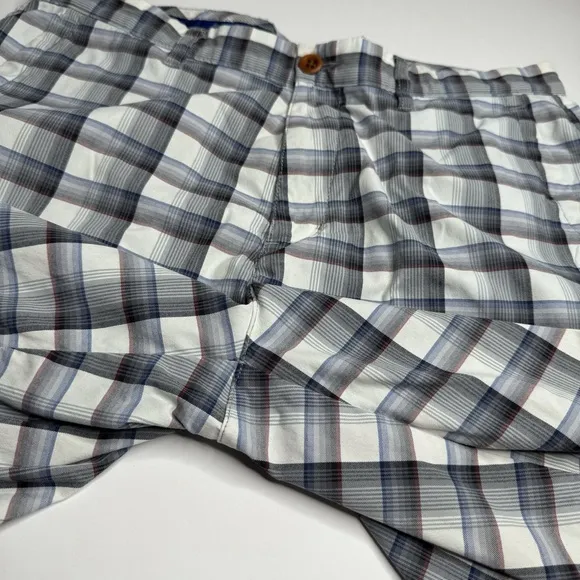 Tommy Bahama Plaid Stretch Shorts Preppy Classic Nautical Coastal Beach Bum Golf