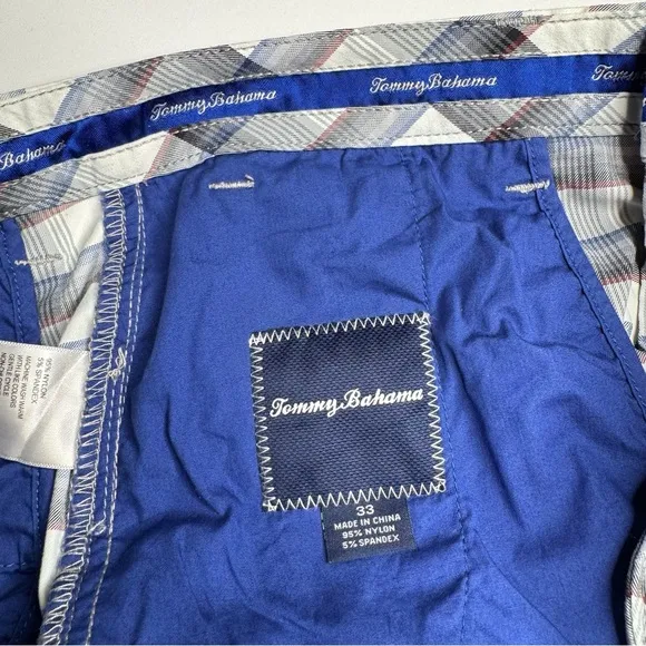 Tommy Bahama Plaid Stretch Shorts Preppy Classic Nautical Coastal Beach Bum Golf